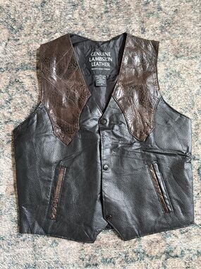 Men’s Two-Tone Vest - Brown/Black